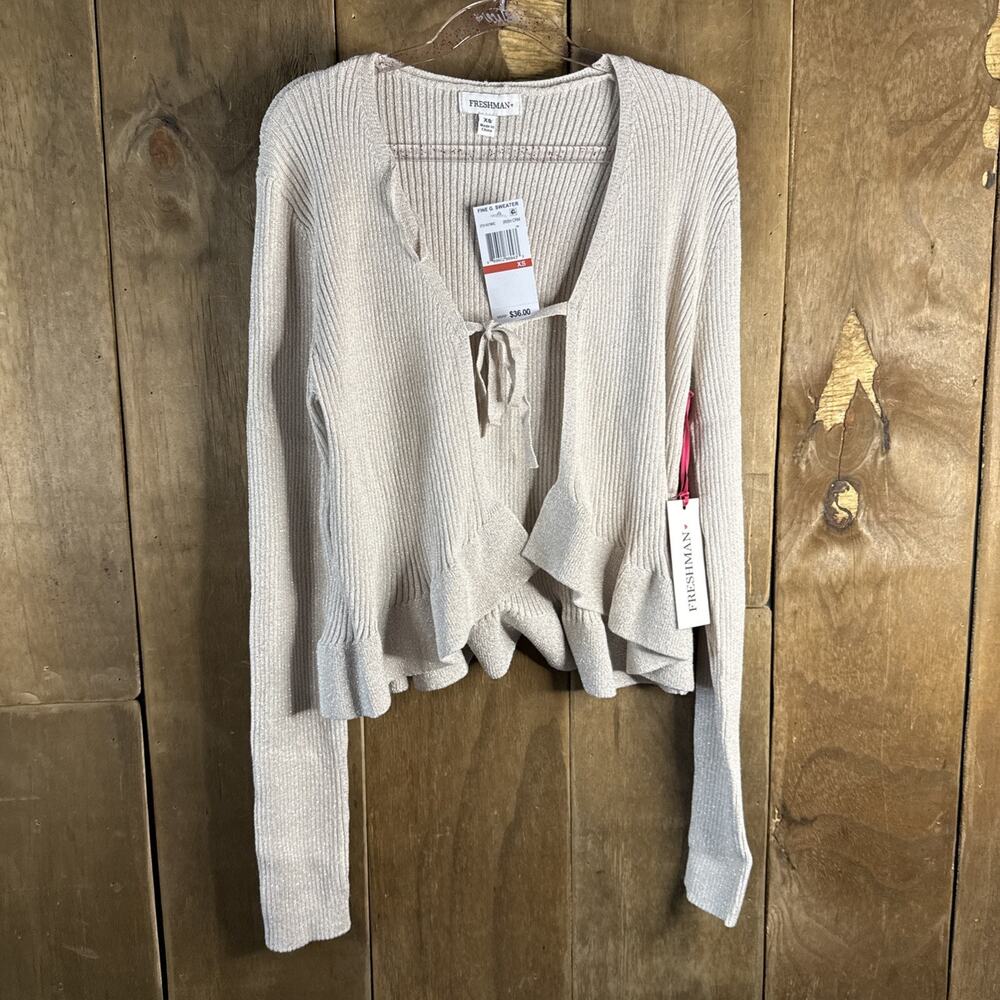 Freshman Cardigan Sweater, XS, Irish Cream
